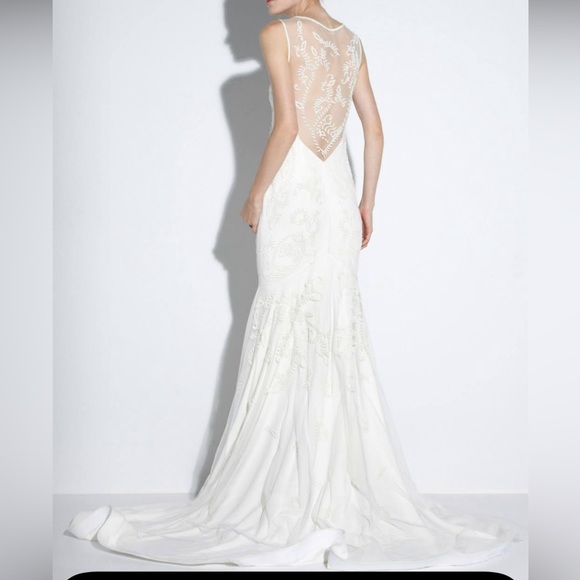NICOLE MILLER BRIDAL WEDDING DRESS LEIGH OK10000 / PS0004 $3200 SZ 8 - Picture 1 of 17